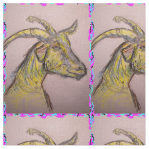 Tecido desenho da cabra