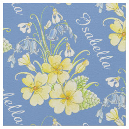 Tecido Desenho das flores da primavera e designação tecid