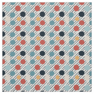 Tecido Desenho de Bolinhas de Stripes Diagonais