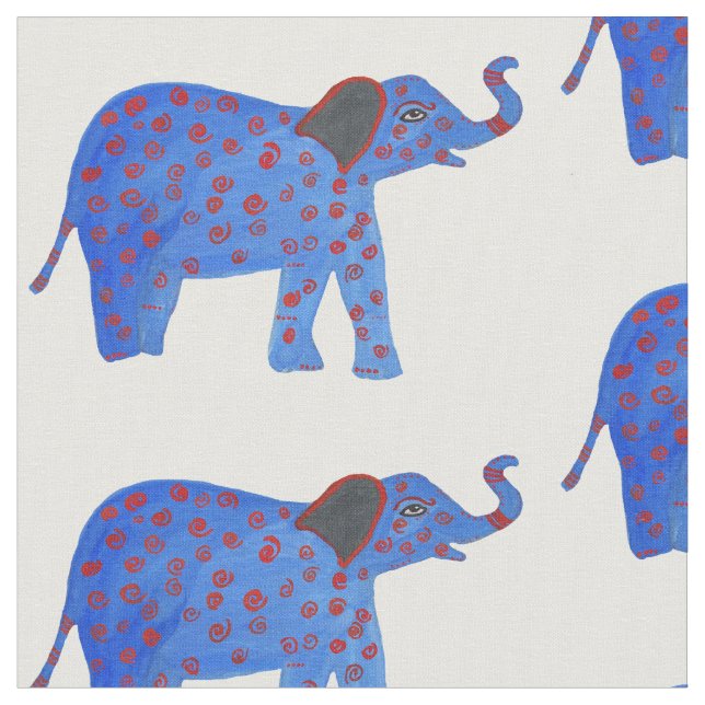 Tecido Desenho de Elefante Indiano (Detalhe)