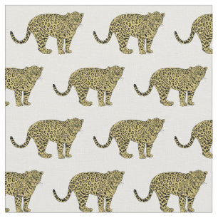 Tecido Desenho de Gato Malhado Leopardo Chita Vintage