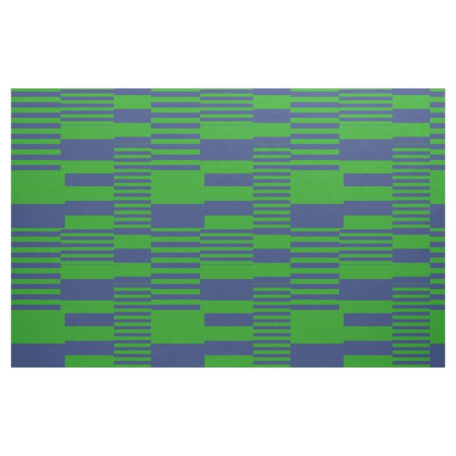 Tecido Desenho de Listras Xadrez Azul Verde (Fat Quarter)