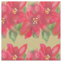 Desenho de Natal de Poinsettia Pintada de Vermelho