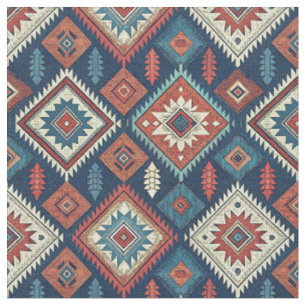 Tecido Desenho de Textile Geométrico Tribal Azteca do Sud