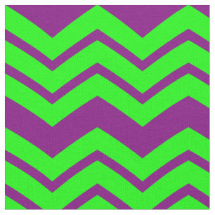 Tecido Desenho de zigue-zague Chevron Verde Roxo