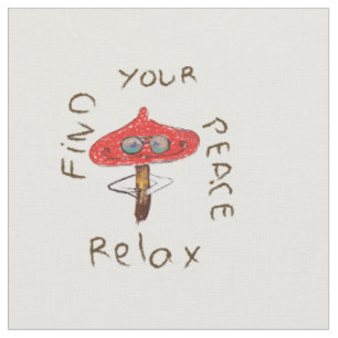 Tecido Desenho Fofo de Cogumelo Fly Agaric