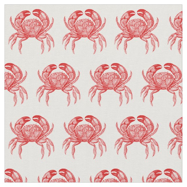Tecido Desenho Vintage Red Crab #1 (Detalhe)