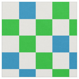 Tecido Desenho Xadrez Azul Branco Verde