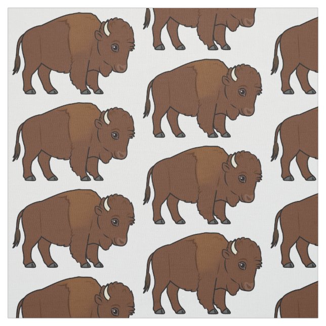 Tecido Desenhos animados do bisonte (Modelo)