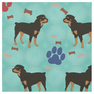 Tecido Desenhos animados Rottweiler