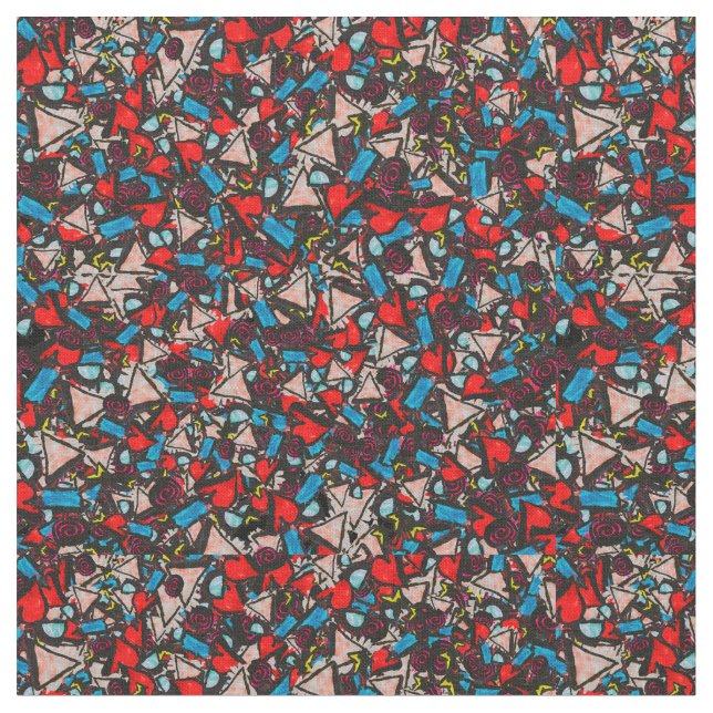 Tecido Design Abstrato Harmonioso De Caos Vibrante (Detalhe)