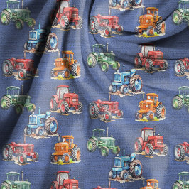 Tecido Design Azul de Ganga de Trator Agrícola