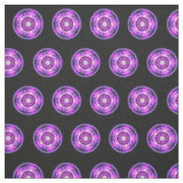 Tecido Design cor-de-rosa púrpura de Mandala em preto