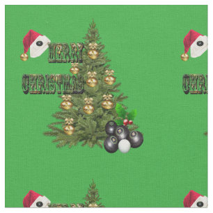 Tecido Design de Árvore de Natal do Lawn Bowls,