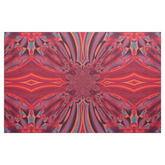 tecido Design de espiral vermelho (Jarda)