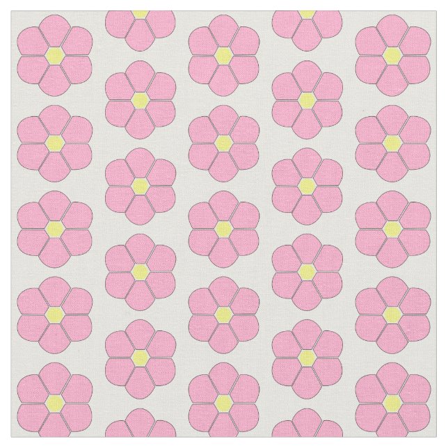 Tecido Design de Flores Rosa (Detalhe)