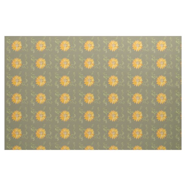 Tecido Design de girassol (Fat Quarter)