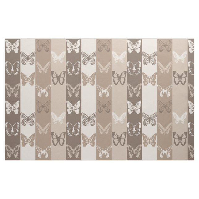 Tecido Design de Listras de Borboleta Terra Neutra Bege  (Fat Quarter)