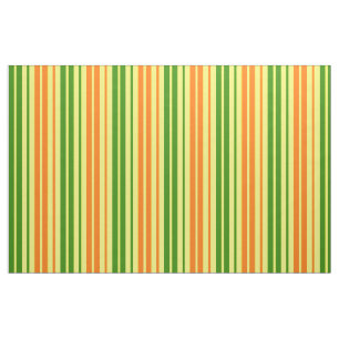 Tecido Design de Listras Verticais Laranja Amarelo Verde 