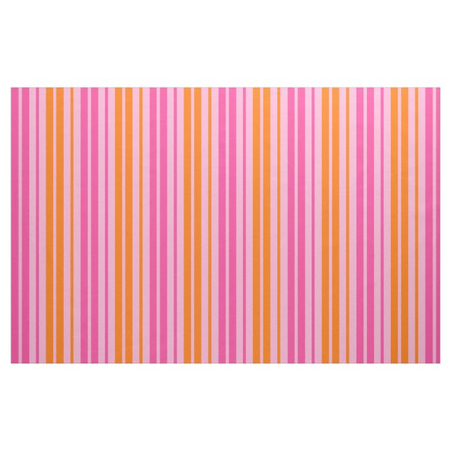 Tecido Design de Listras Verticais Rosa e Laranja (Fat Quarter)