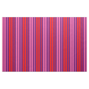 Tecido Design de Listras Verticais Rosa Roxo Vermelho  