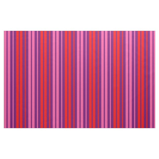 Tecido Design de Listras Verticais Rosa Roxo Vermelho   (Fat Quarter)