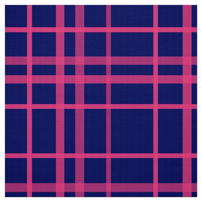 Tecido Design de Listras Xadrez Rosa Sobre Azul (Modelo)