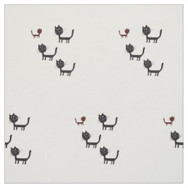 Tecido Design de Lyhografia de Feliz Gatos