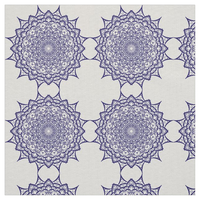 Tecido Design de mandala azul (Modelo)