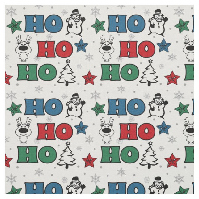 Tecido Design de Natal Ho-Ho (Modelo)