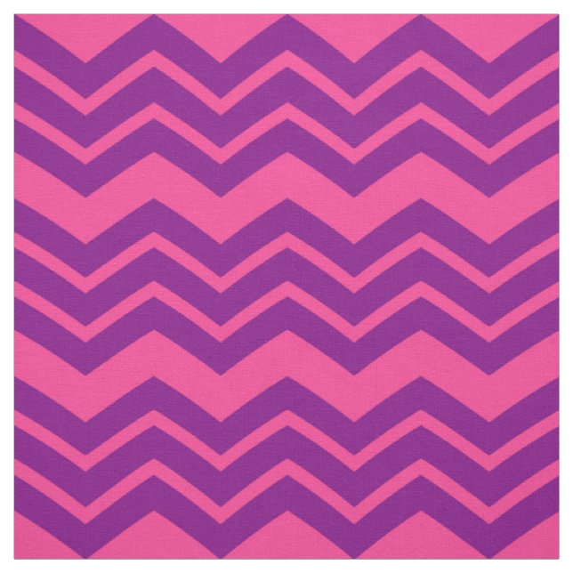 Tecido Design de padrão de chevron rosa e roxo  (Modelo)