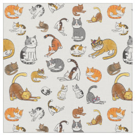 Tecido design de padrão de gato giro para amantes de gato
