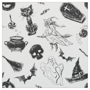 Tecido Design de padrão de Halloween