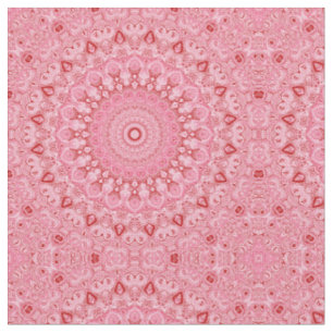 Tecido Design de padrão de mandala vermelho e rosa