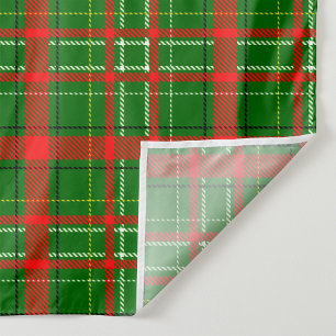 Tecido Design de Padrão de Xadrez de Tartan no Natal Verd
