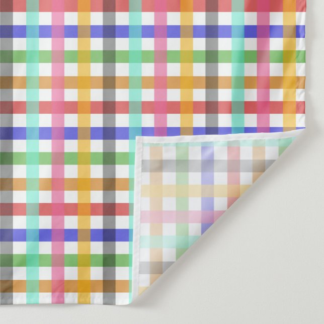 Tecido Design de Padrão de Xadrez Gingham Multicolor (Criador carregado)