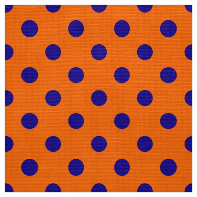 Tecido Design de Padrão do Blue On Orange Bolinhas (Modelo)