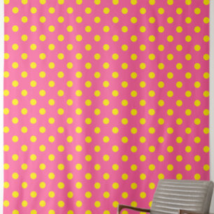 Tecido Design de Padrão do Bolinhas Amarelo a Rosa