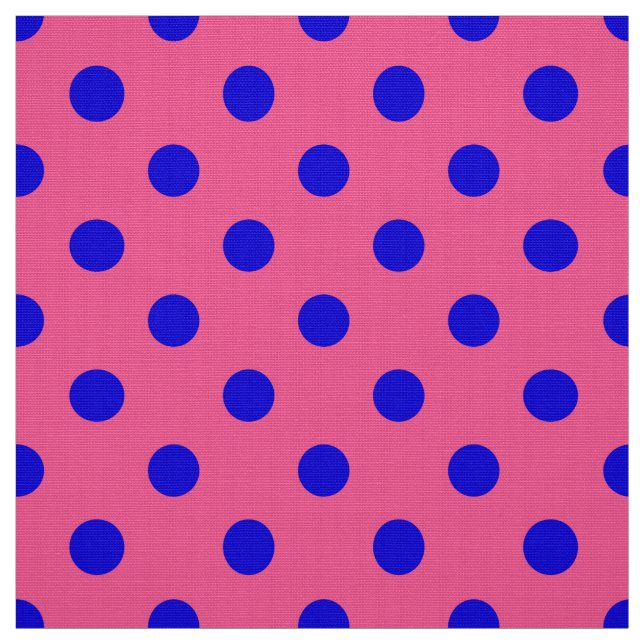 Tecido Design de Padrão do Bolinhas Azul no Rosa (Modelo)
