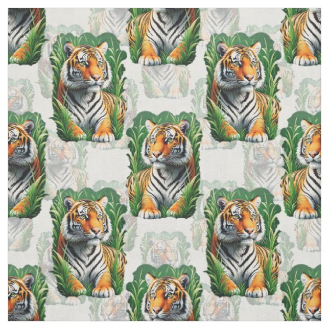 Tecido Design de padrão do Tiger (Modelo)