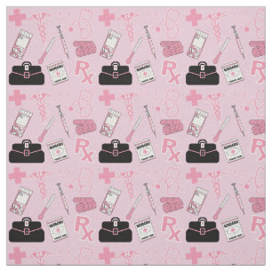 Tecido Design de Padrão Médico - Rosa