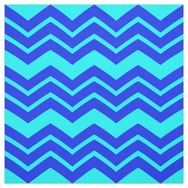 Tecido Design de Padrão Zig Zag Chevron Azul (Modelo)