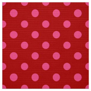 Tecido Design de Pontos Marrons Vermelho Rosa