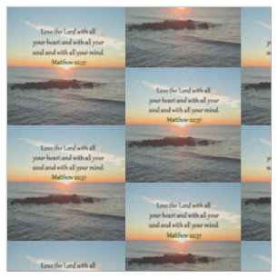 Tecido Design DE SCRIPTURE SUNRISE DE MATTHEW 22:37 PACÍF