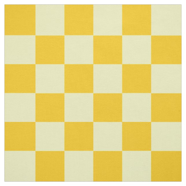 Tecido Design de Xadrez Amarelo Claro e Escuro (Modelo)