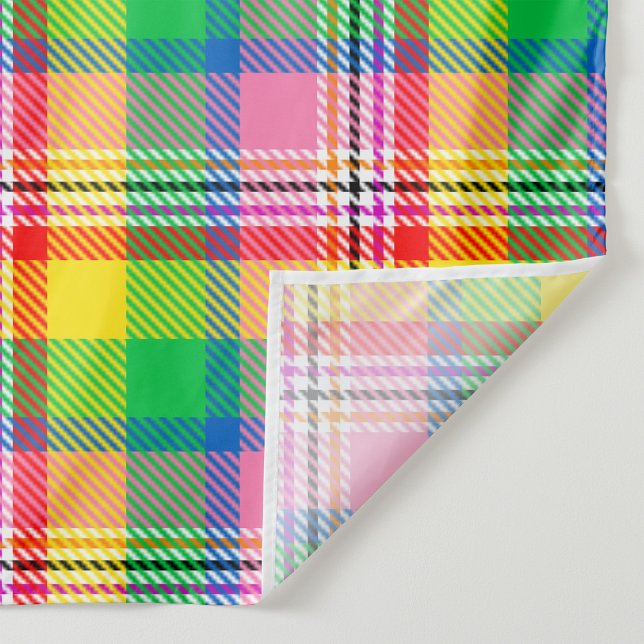 Tecido Design de Xadrez de Tartan Amarelo verde-rosa (Criador carregado)