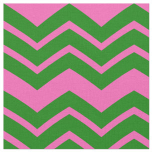Tecido Design de Ziguezague Chevron Verde Rosa