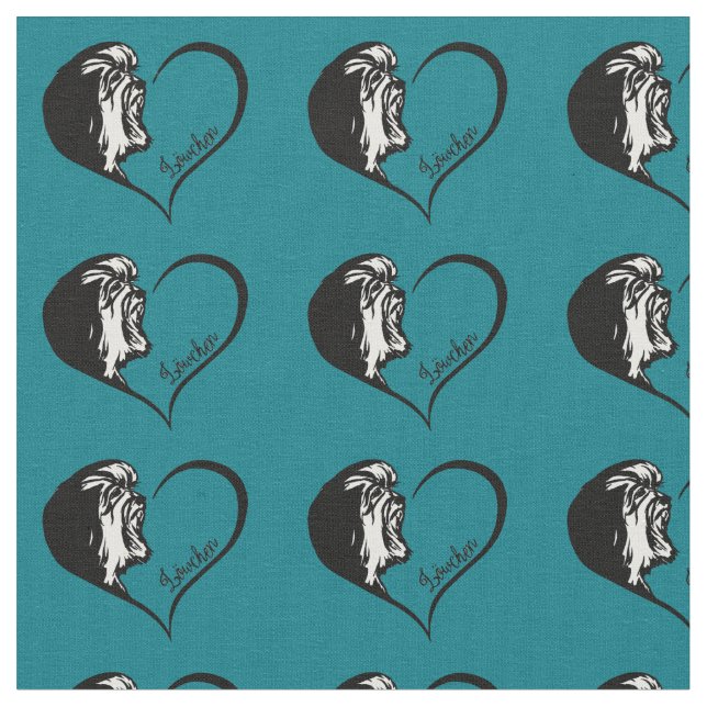 Tecido Design do coração de Lowchen (Detalhe)
