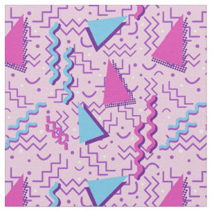 Tecido Design do Funky Pastel Pink Memphis