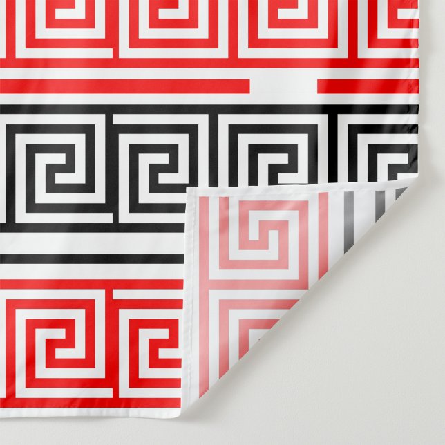 Tecido Design do Padrão de Frete preto branco vermelho gr (Criador carregado)